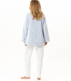 Geknoopt jasje van pluche flanel ESSENTIEL H77A