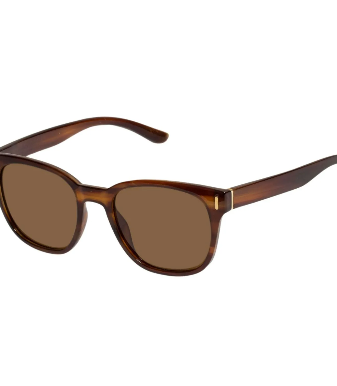 Gemengde rechthoekige zonnebril tortoiseshell/goud