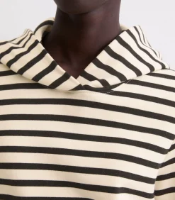 Gestreept sweatshirt met capuchon relaxed