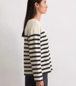 Gestreepte longsleeve relaxed