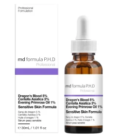 Gevoelige Huid Serum Dragon’s Blood 5%, Centella Asiatica 3%, Avond Primrose Olie 1% 30ml