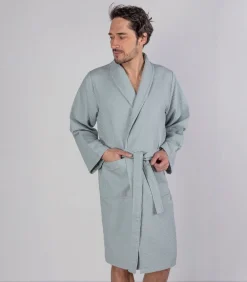 Gewafelde Badjas Sea Green