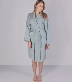 Gewafelde Badjas Sea Green