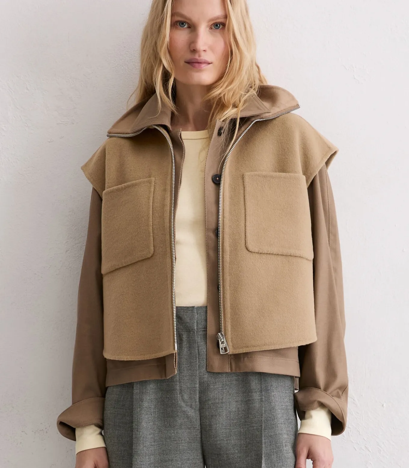 Gilet met rits relaxed