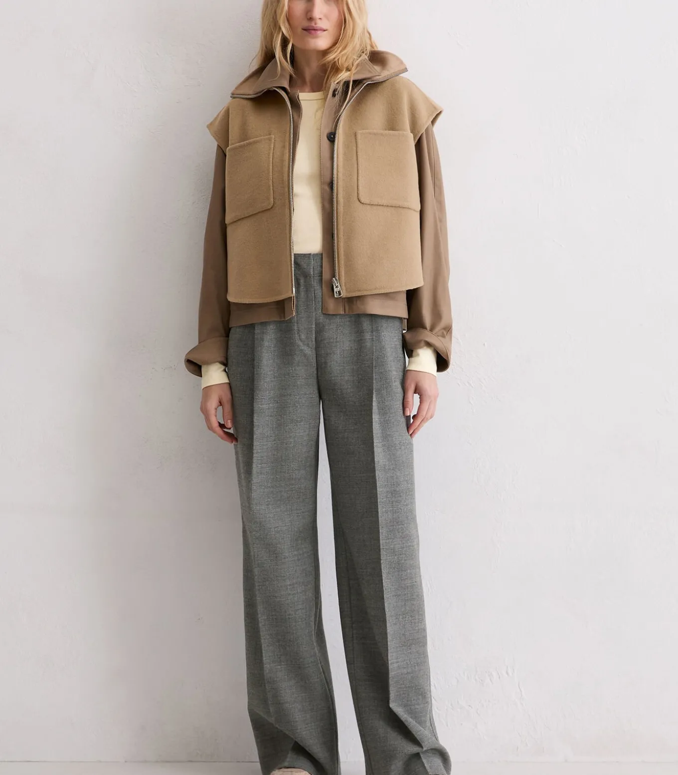 Gilet met rits relaxed