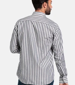 Giordano Brando Gestreept Overhemd – Navy