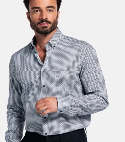 Giordano Ivy Overhemd – Navy Print