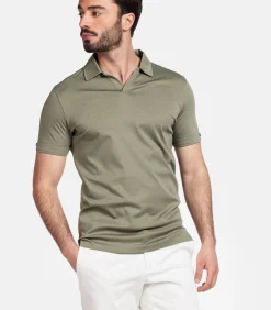 Giordano Portofino Liquid Cotton Poloshirt – Groen