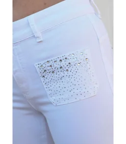 GIULIA - WITTE DENIM 7/8 JEANS