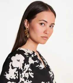 Gouden halve cirkel oorbellen