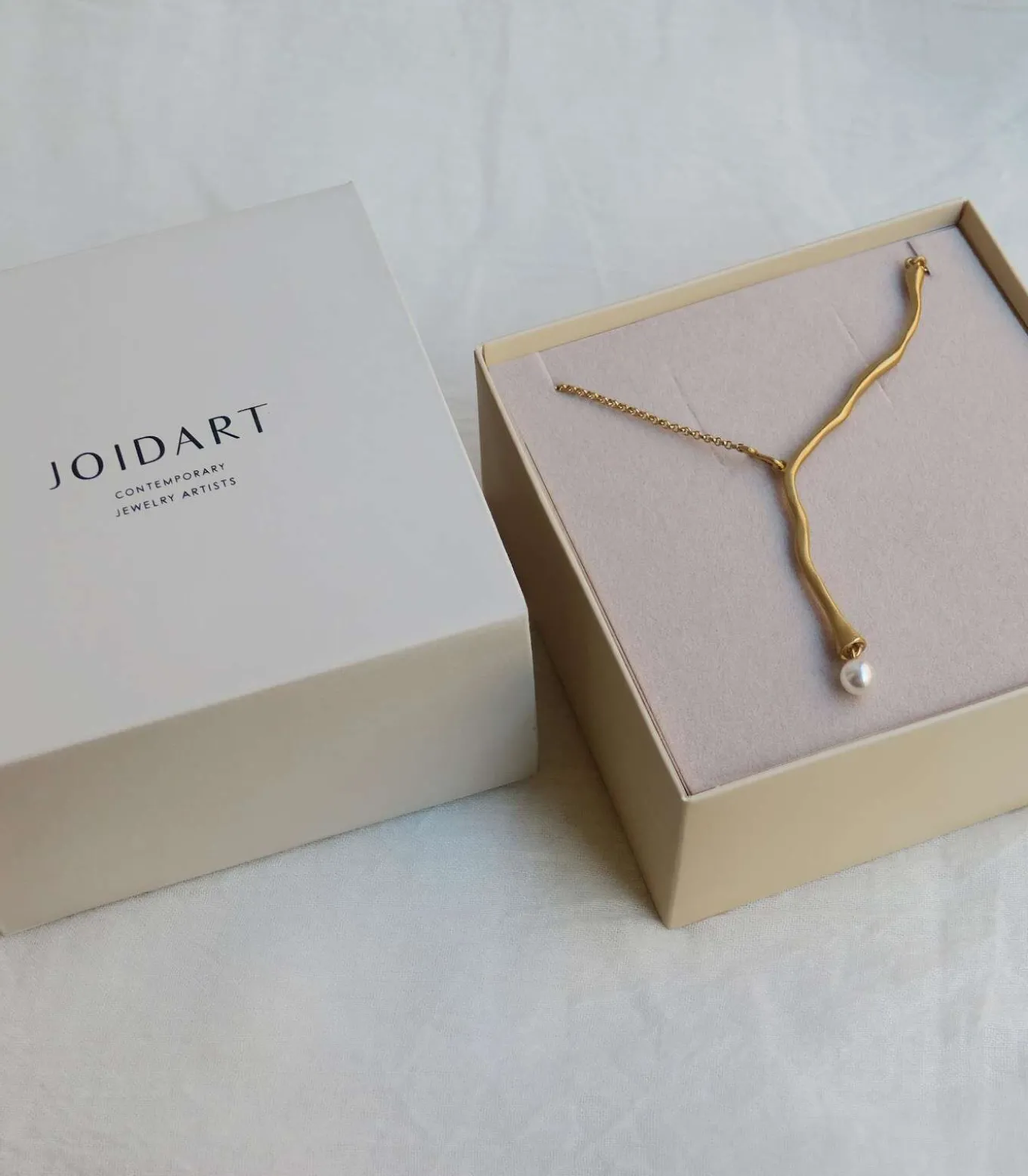 Gouden ketting Eclat met witte parel