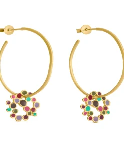 Gouden oorbellen Candy Colours