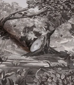 Graham & Brown Vliesbehang Bodenham Etching Charcoal