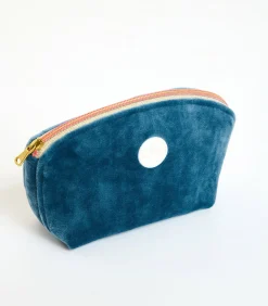 GRAPHITE LEYLAK Kobaltblauwe fluwelen pouch