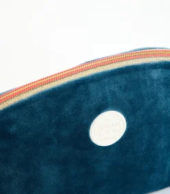 GRAPHITE LEYLAK Kobaltblauwe fluwelen pouch