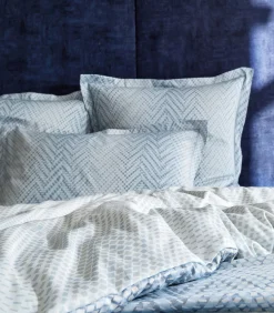 GRAVITY Bleu Céleste - Hoeslaken Satijn katoen