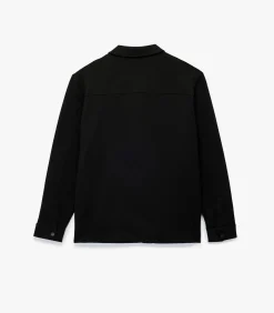 Grijs Heren Shacket Met Zakdetails Lange Mouwen