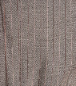 Grijze ceintuurjas met strepen