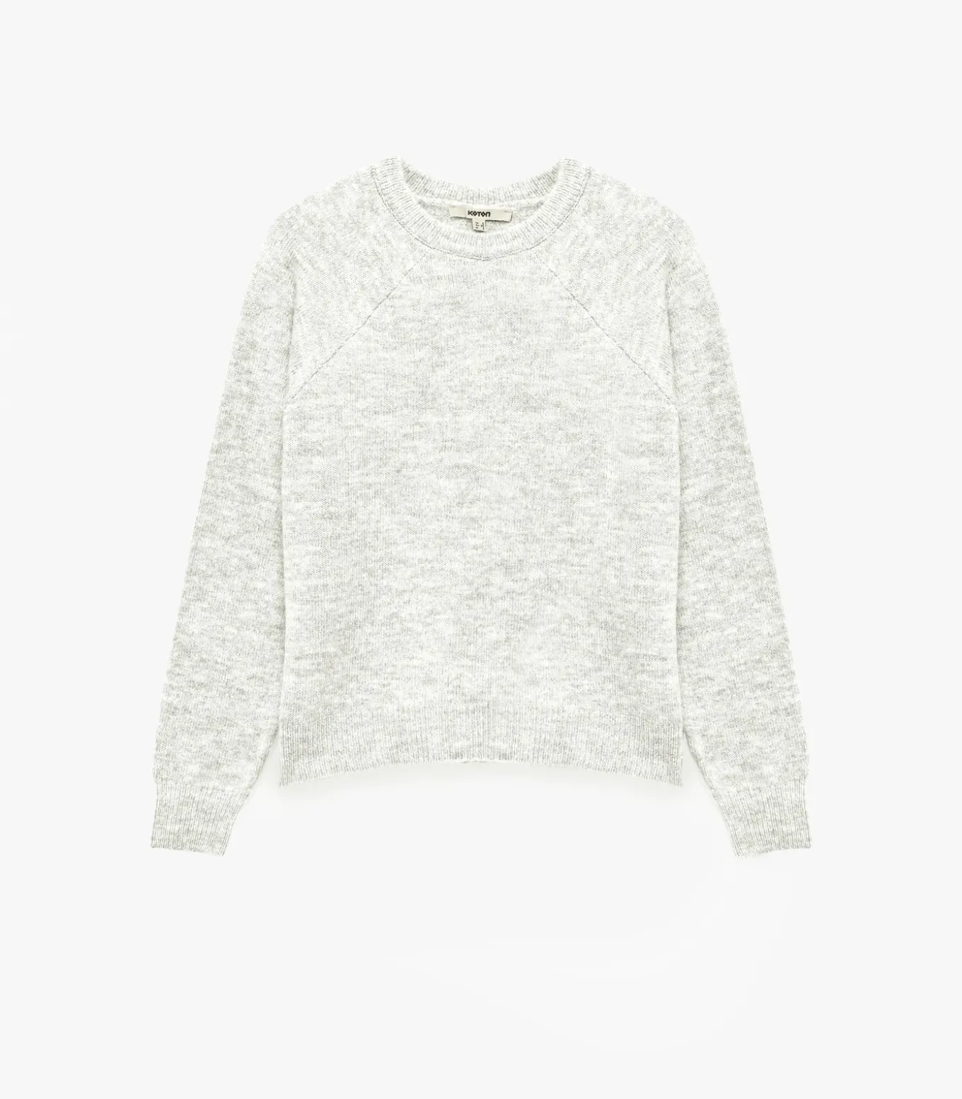 Grijze Trui Lange Mouwen Ronde Hals