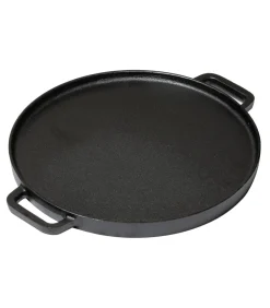 Grillplaat BBQ Gietijzer Zwart ø 30 cm - Zonder anti-aanbaklaag 2-Zijdig