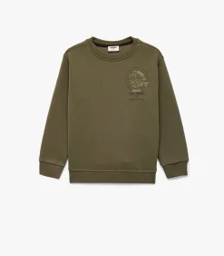 Groene Jongens Longsleeve Sweatshirt Met Print