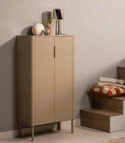 Gunnar 2-Deurs Kast - Grenen - Mud -135x85x39