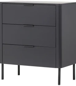 Gunnar Ladekast - Grenen - Matzwart - 93x94x52