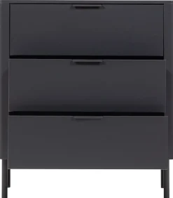 Gunnar Ladekast - Grenen - Matzwart - 93x94x52