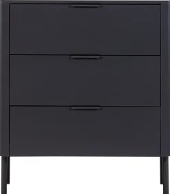 Gunnar Ladekast - Grenen - Matzwart - 93x94x52