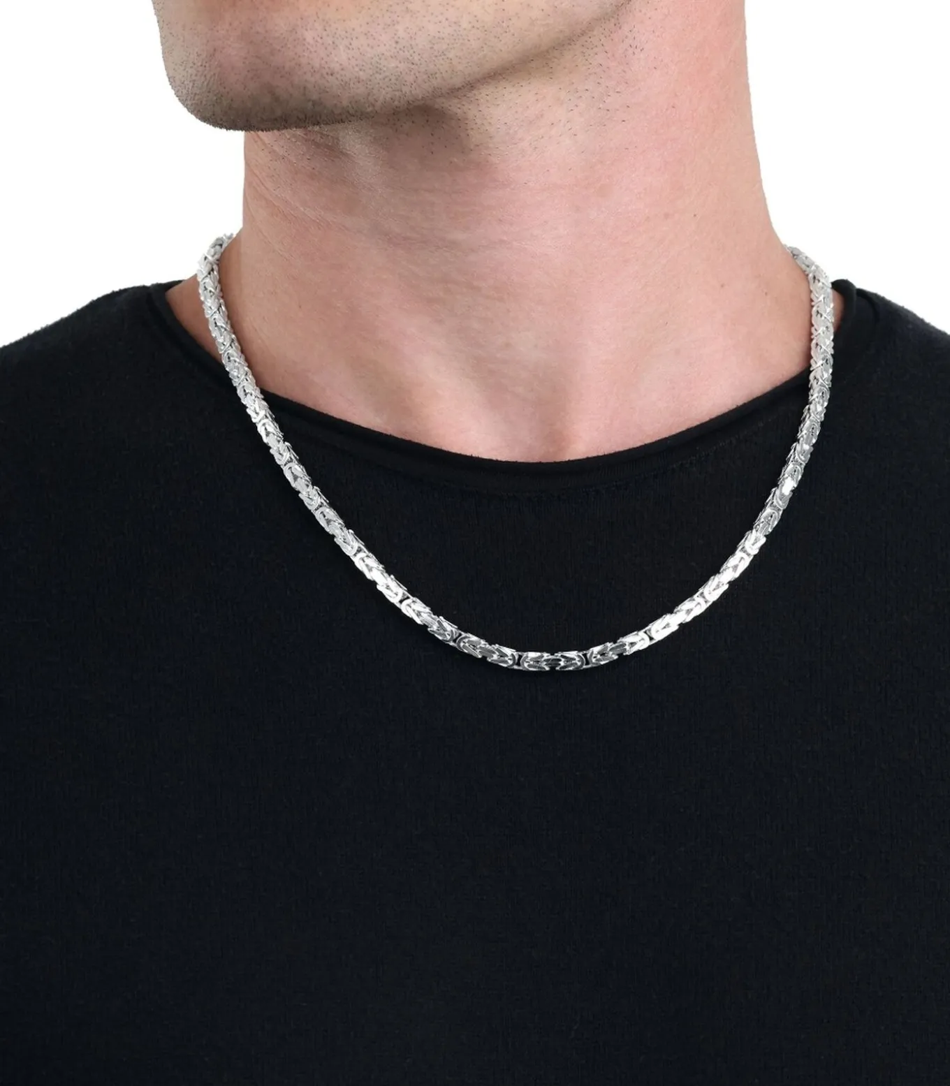 halsketting voor mannen en vrouwen, unisex, 925 Sterling zilver