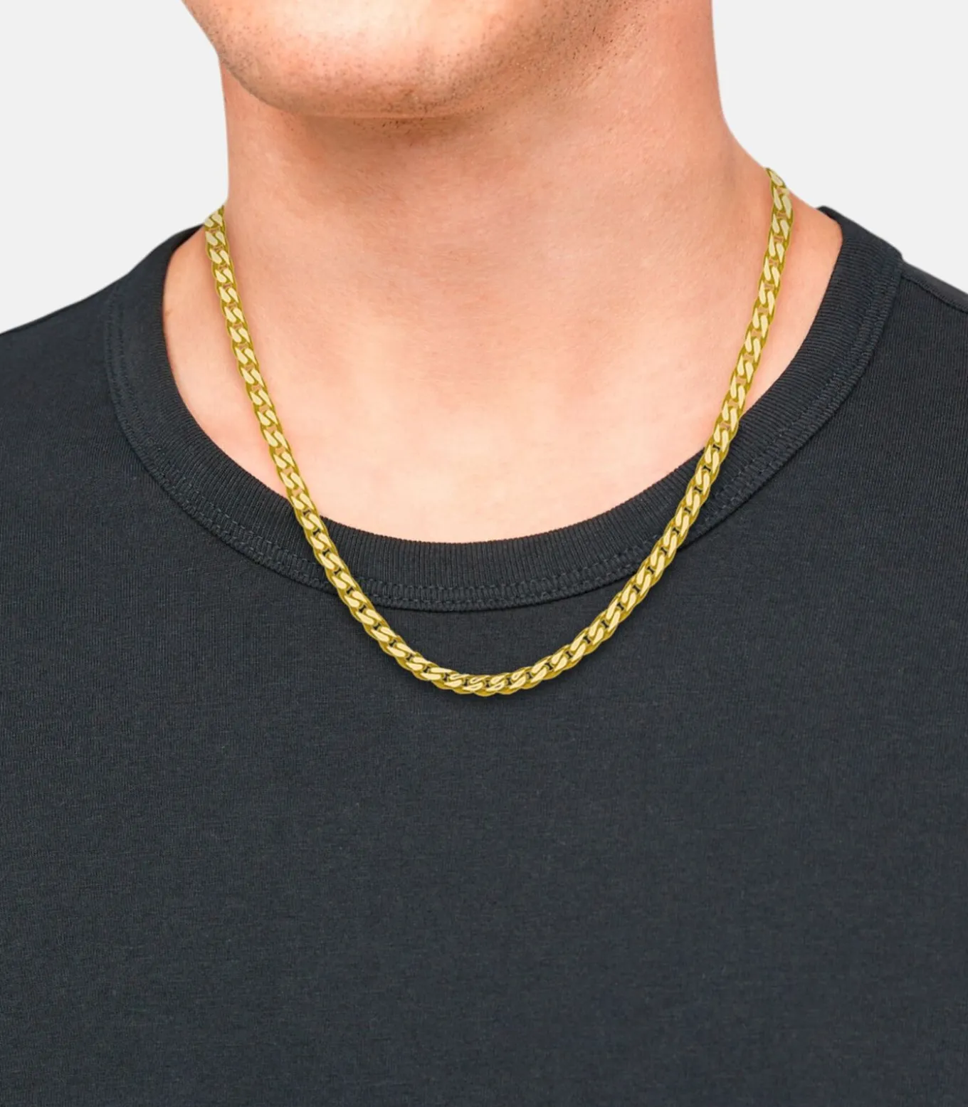 halsketting voor mannen, roestvrij staal