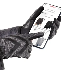 Handschoenen in kaki suède voor dames