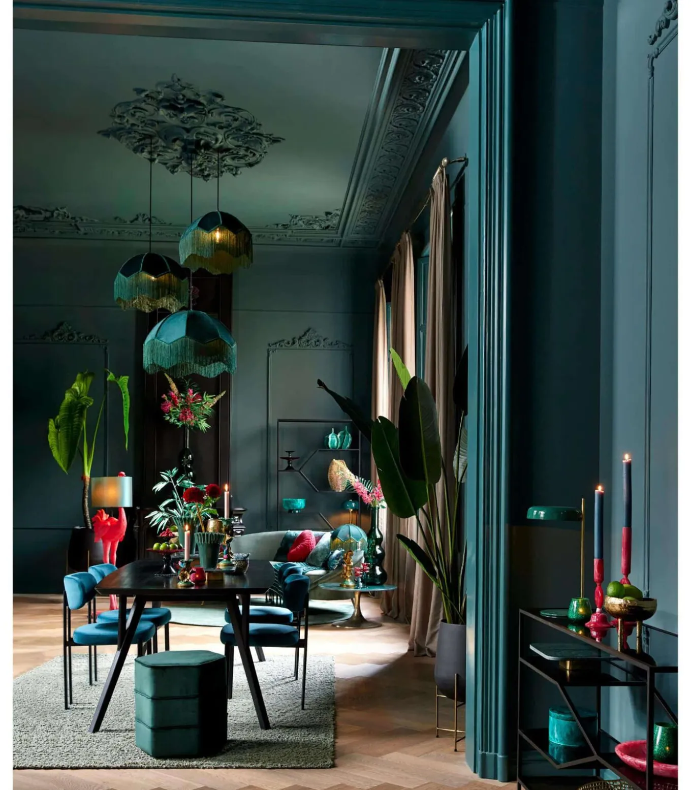 Hanglamp Malacia - Donkergroen - Ø50cm