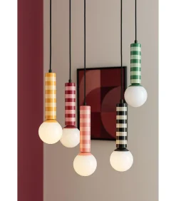 Hanglamp Rayado - Roze - 12x12x38cm