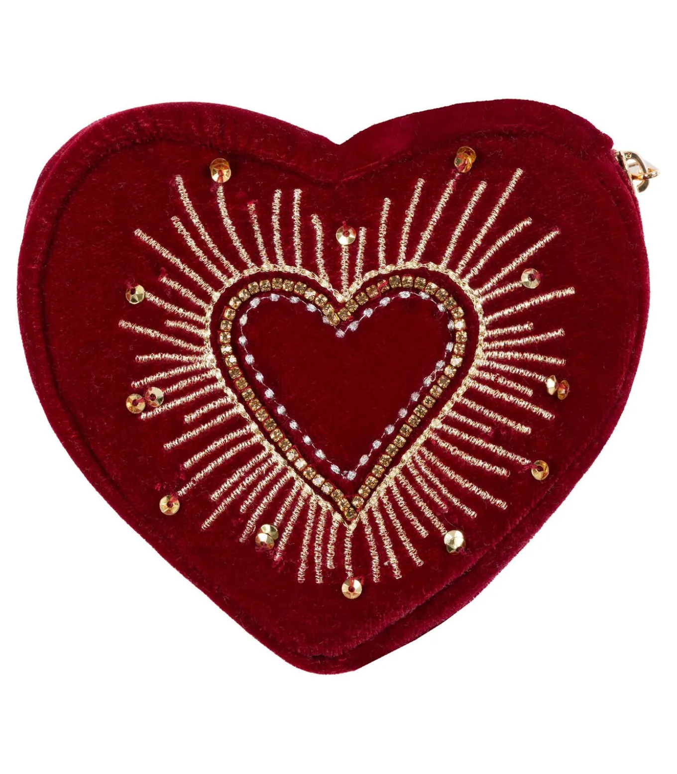 Hartvormig tasje met rits