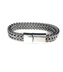 heren armband gevlochten metaal