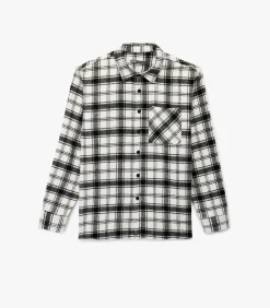 Heren Flanellen Overhemd Lang Geruit Met Knoopsluiting