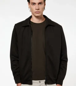 Heren Jas Viscose Blend Rits Zakdetails