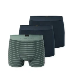 Heren Short 95/5 Streep-Uni 3-Pack