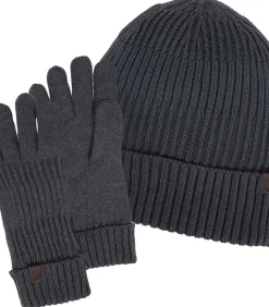 Herenhandschoenen met gerecycled gebreid ribboord