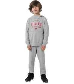 HJZ22 JBLM006 - Trui met kap - Lightgrijs