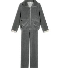 Homewear-set met ritssluiting van fluweel COUNTRY 126