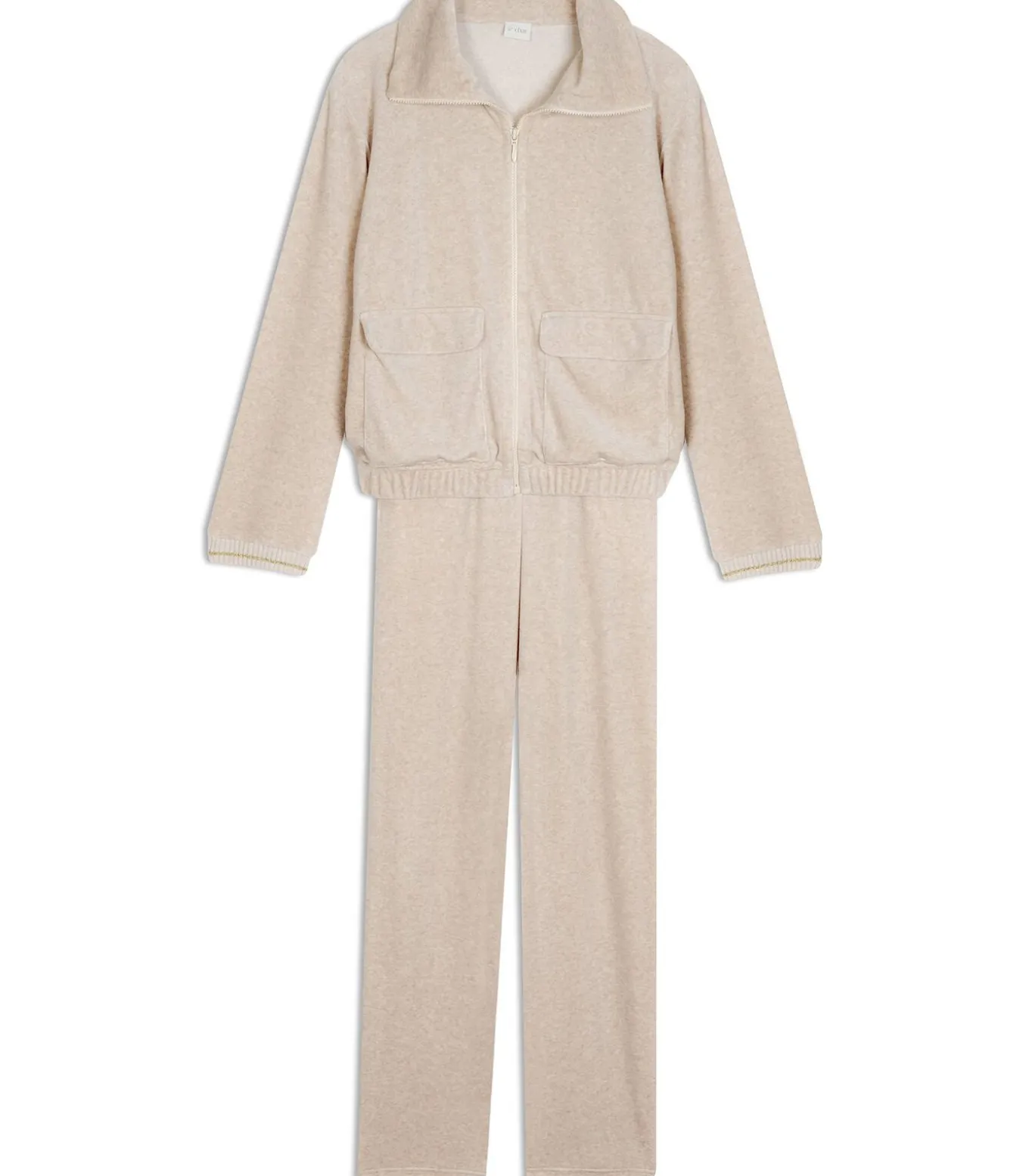 Homewear-set met ritssluiting van fluweel COUNTRY 126