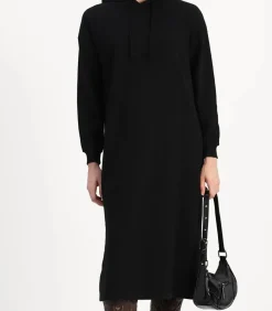 Hoodie Midi Dress - Loungewear Dress - Katoenen dik extra lang nachthemd