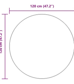 Hoogpolig vloerkleed NAVARRA 120x120 cm polyester marineblauw