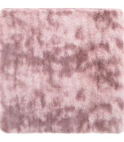 Hoogpolig vloerkleed NAVARRA 240x240 cm polyester stoffig roze