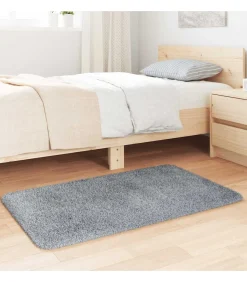 Hoogpolig vloerkleed NAVARRA 60x100 cm polyester lichtgrijs