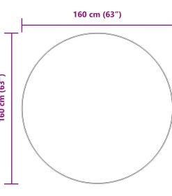 Hoogpolig vloerkleed NAVARRA 160x160 cm polyester marineblauw