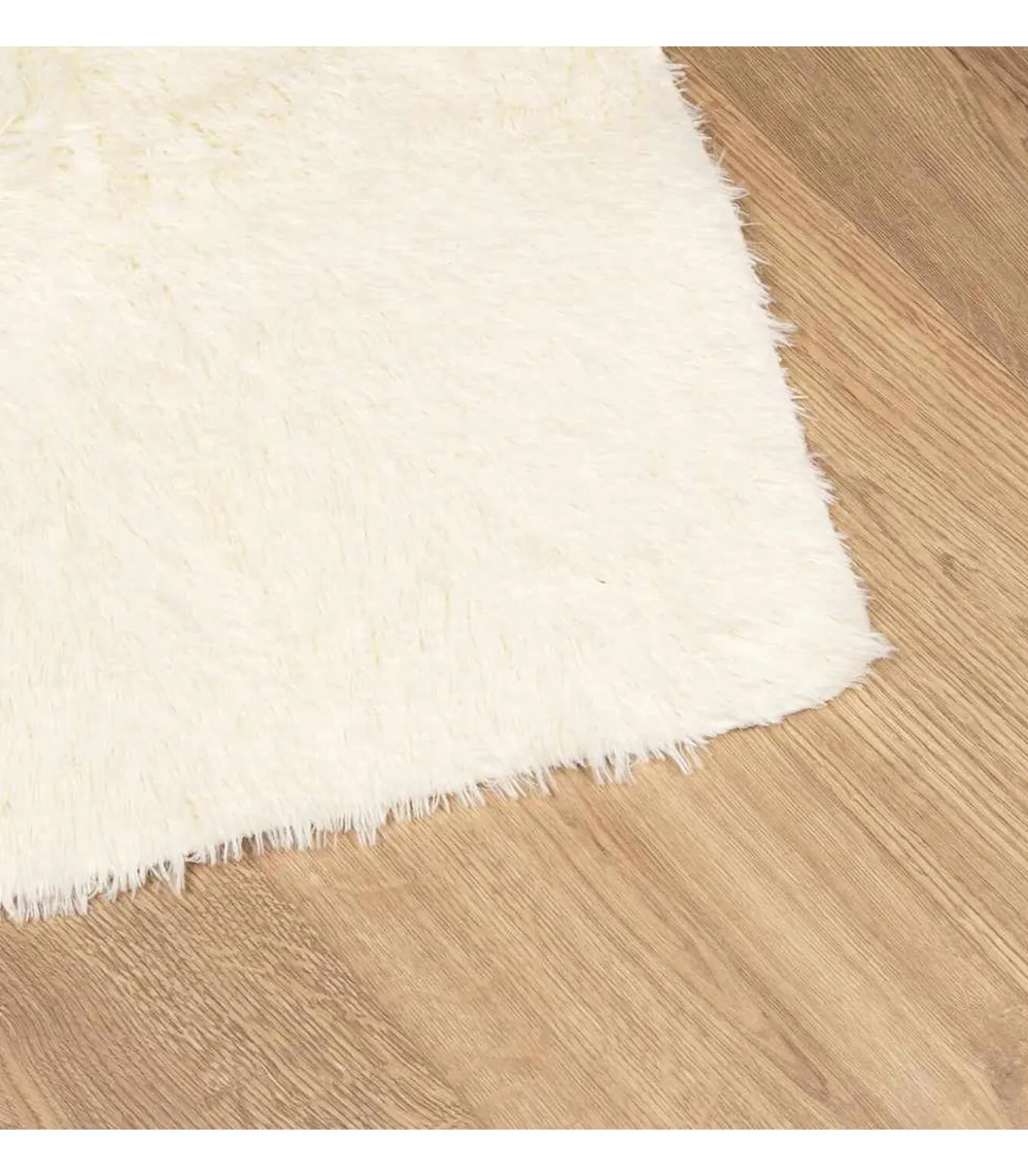 Hoogpolig vloerkleed NAVARRA 130x200 cm polyester crèmekleurig