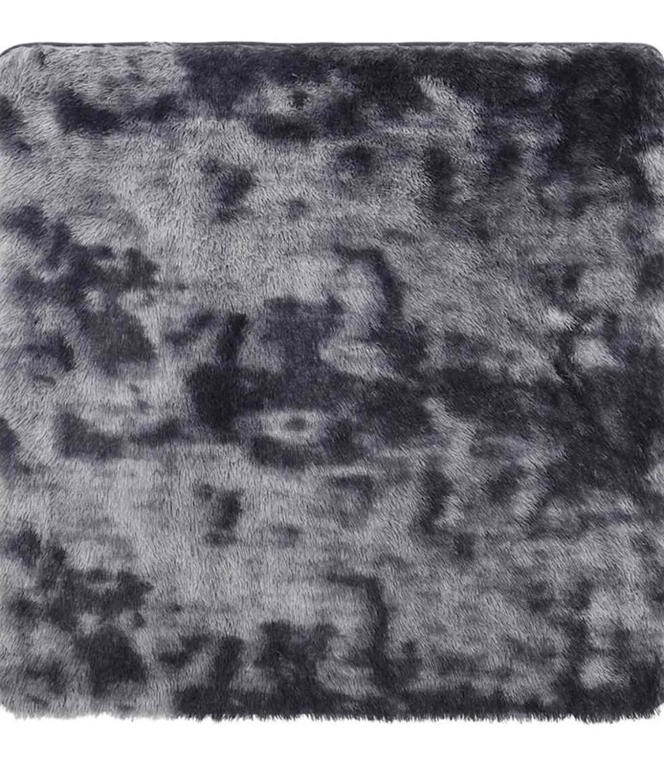 Hoogpolig vloerkleed NAVARRA 240x240 cm polyester donkergrijs